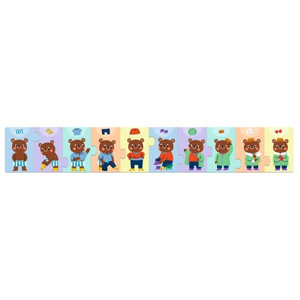 Puzzle frise / Nounours s'habille (10 pcs)