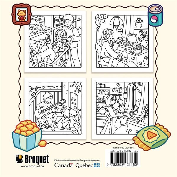 Moments chill - Coloriage réconfortant