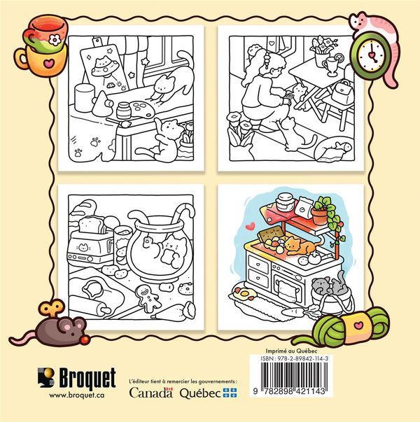 Nos amis chatons - Coloriage réconfortant