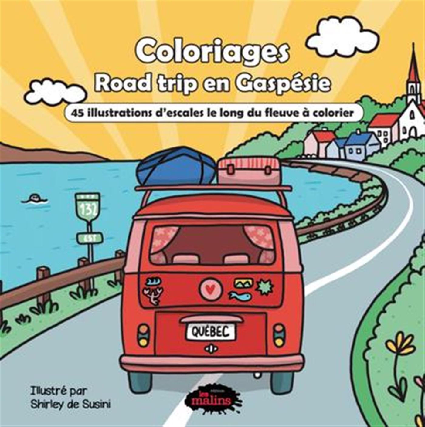 Road trip en Gaspésie / 45 illustrations emblématiques à colorier