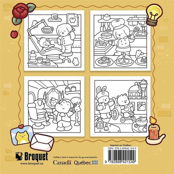 Métiers cozy - Coloriage cozy réconfortant
