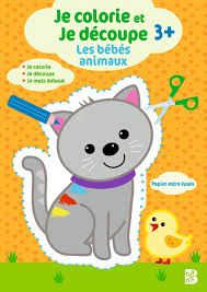 Bébé Animaux Je Colorie et Je Découpe