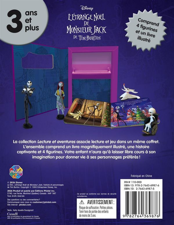 Disney L'étrange Noël de Monsieurs Jack - Lecture et aventures (4 figurines)