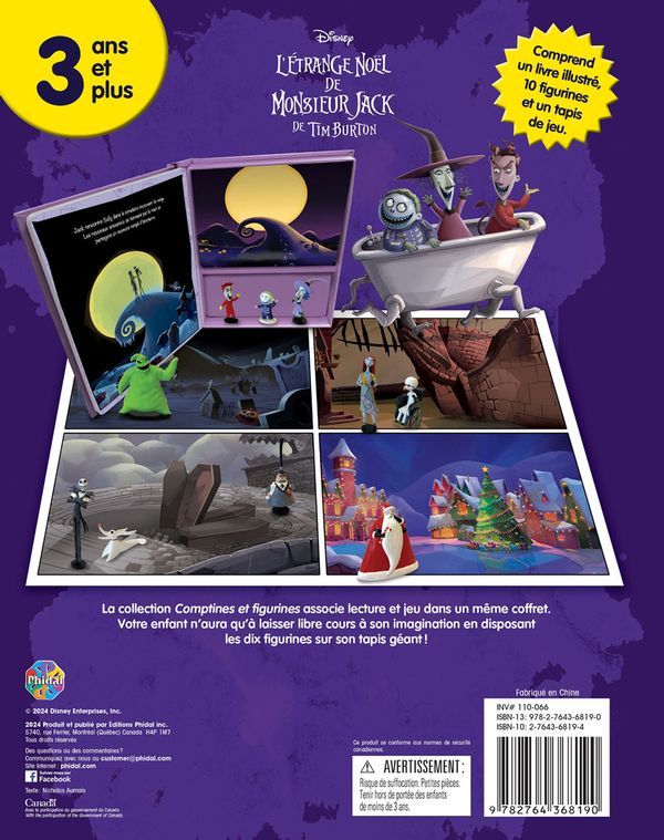 Disney - L'étrange Noël de Monsieur Jack de Tim Burton - Comptines et figurines (10 figurines)