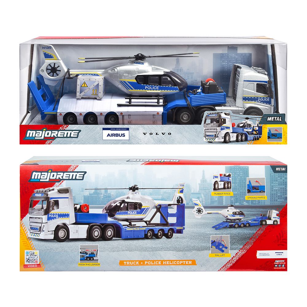 Camion Volvo + Hélicoptère de police Airbus