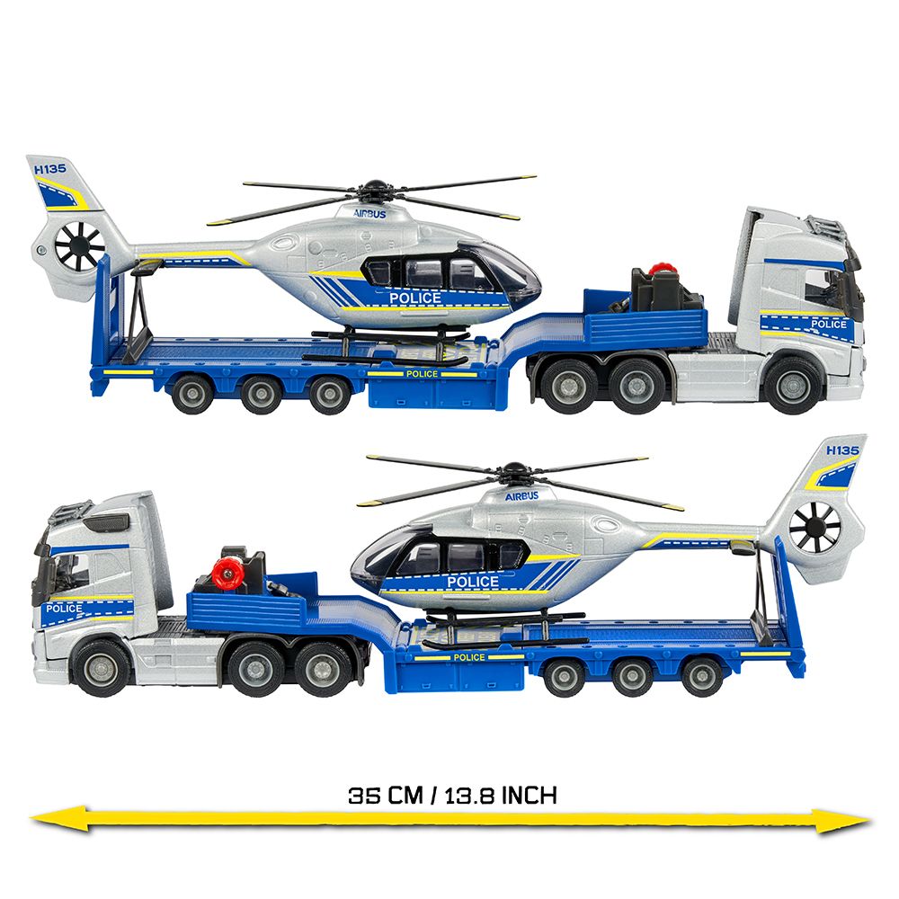 Camion Volvo + Hélicoptère de police Airbus