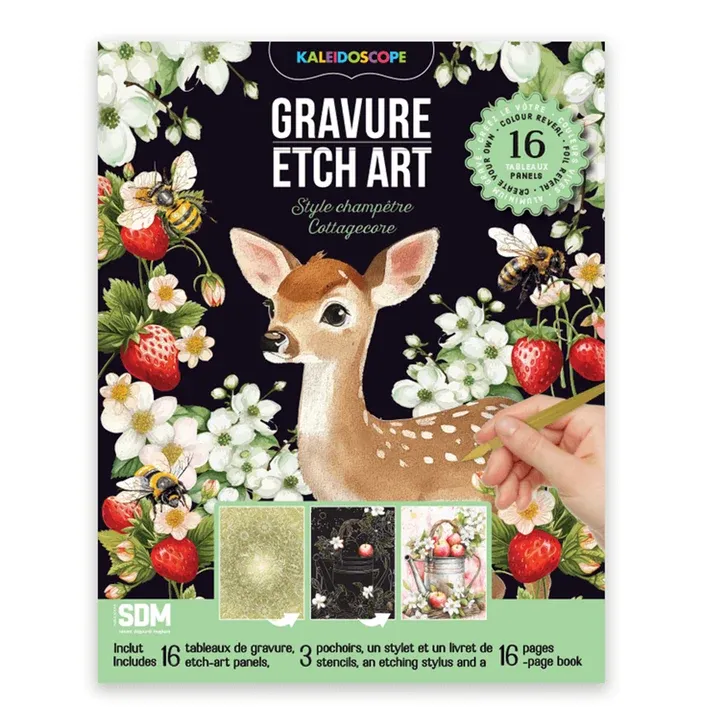 Coffret créatif - Gravure Style champêtre