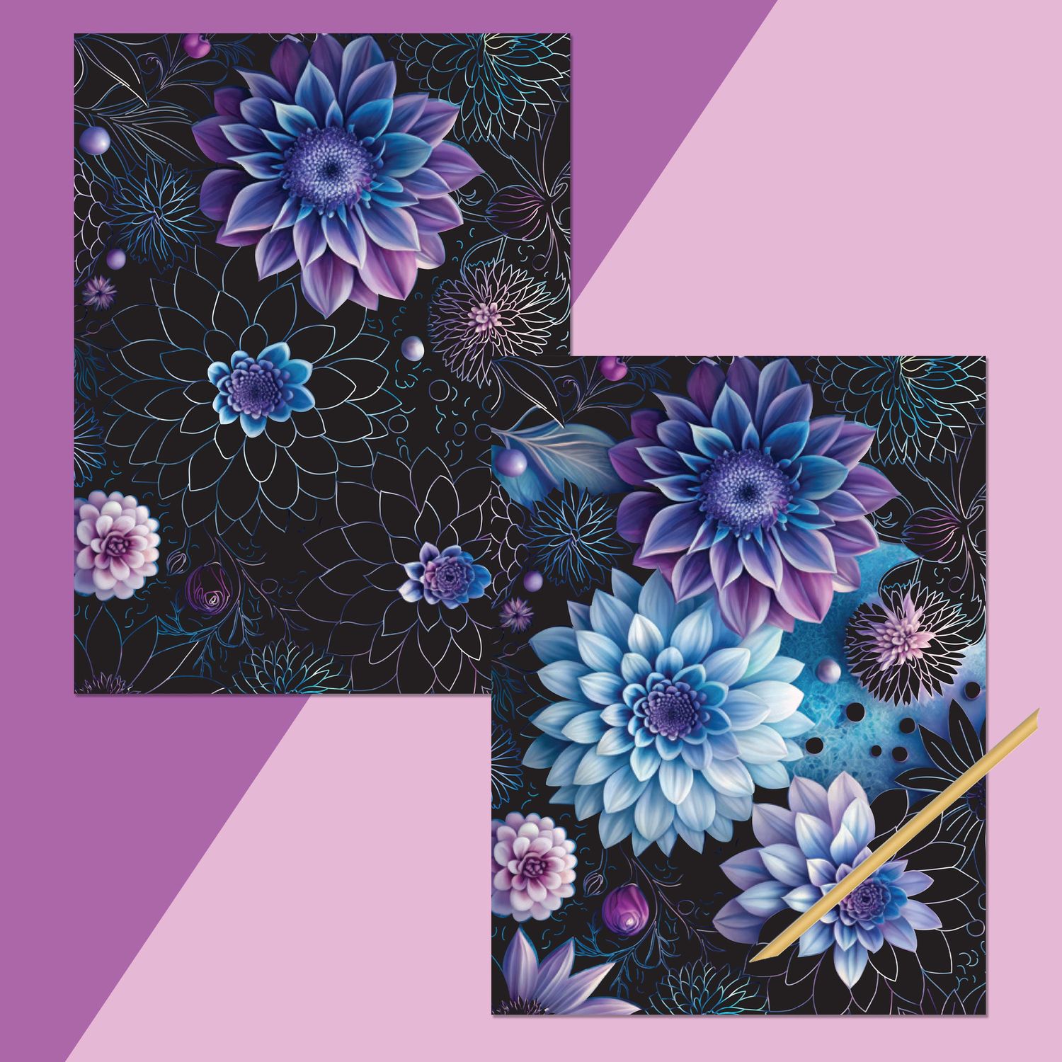 Gravure Fantaisie Florale