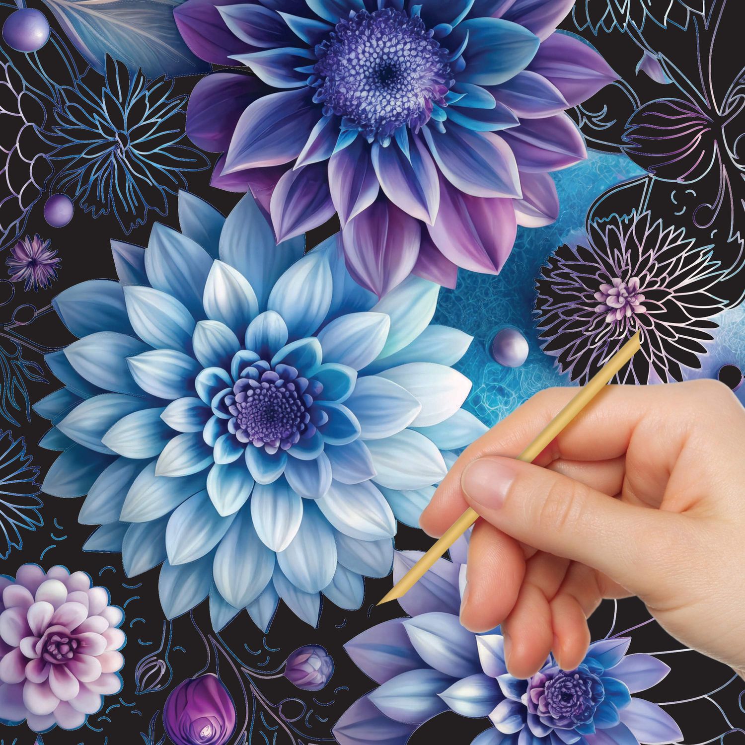 Gravure Fantaisie Florale