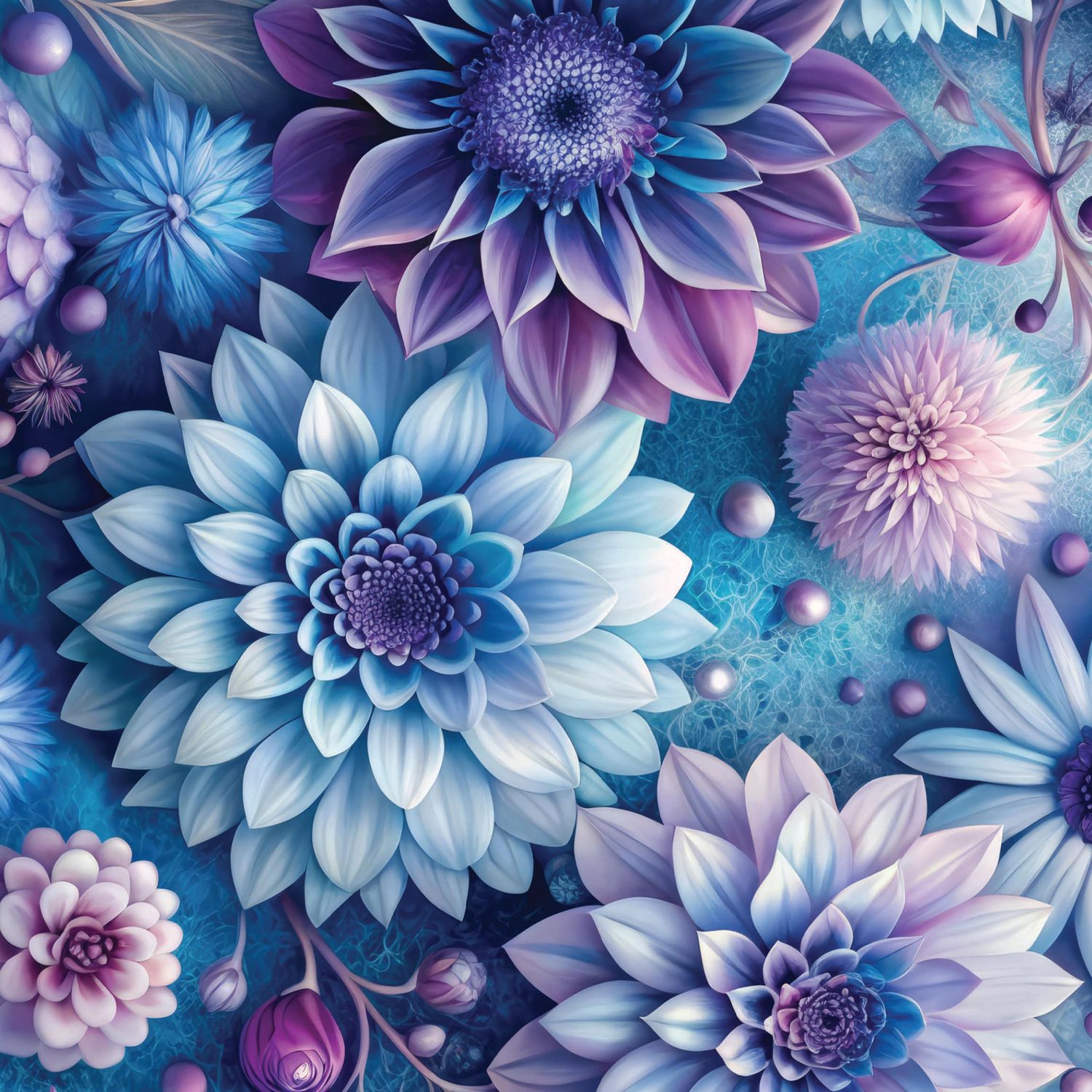 Gravure Fantaisie Florale