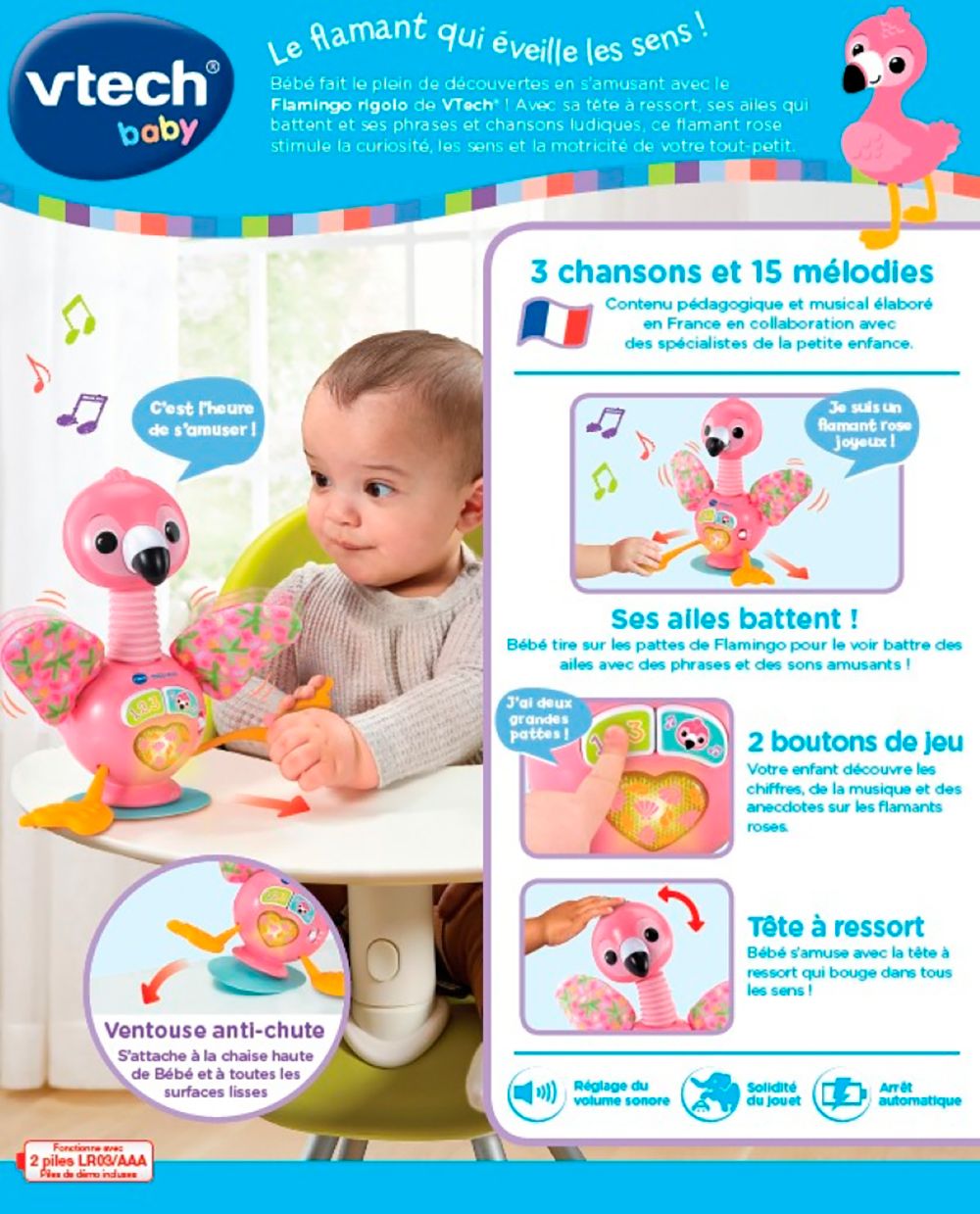 VTech Baby - Flamingo Rigolo VF