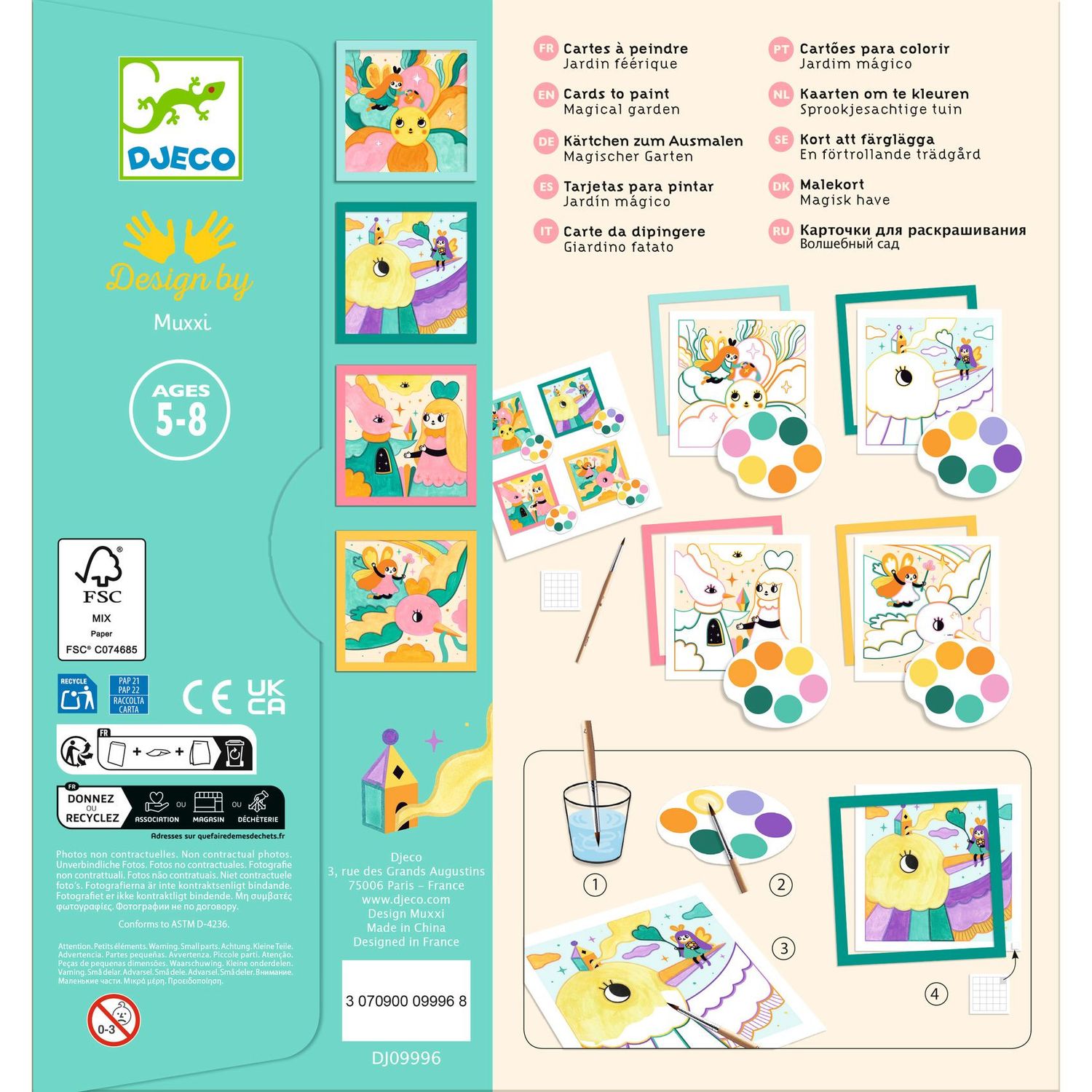 Cartes a peindre / Jardin Féérique