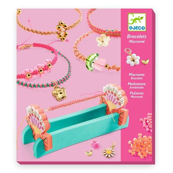 Bracelets en macramé / roses