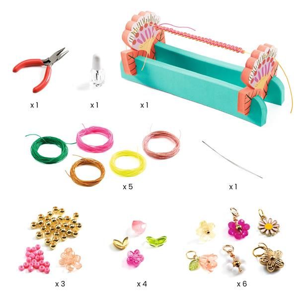 Bracelets en macramé / roses