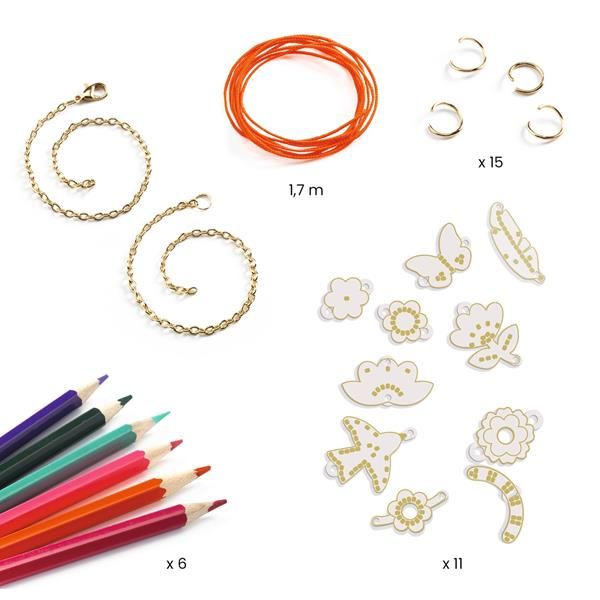 Bijoux en plastique rétractable à faire soi-même / Plume et lotus