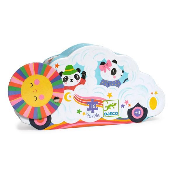 Puzzle Silhouette / Voiture nuage - 16 pièces