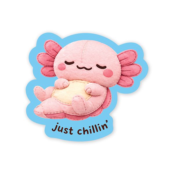 Stickeryou / Fuzzy Just Chillin Axolotl