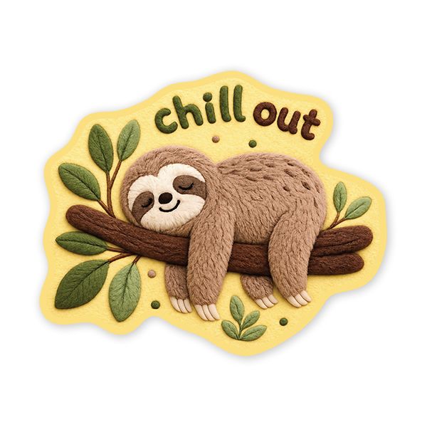Sticker you / Fuzzy Chill Out Sloth