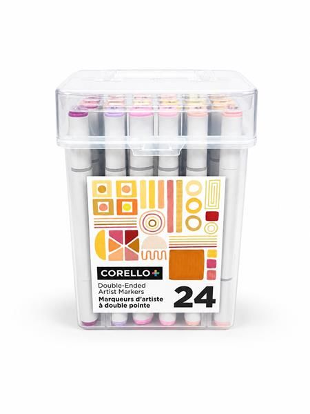 Marqueurs Alcool Corello : 24 Couleurs de peau