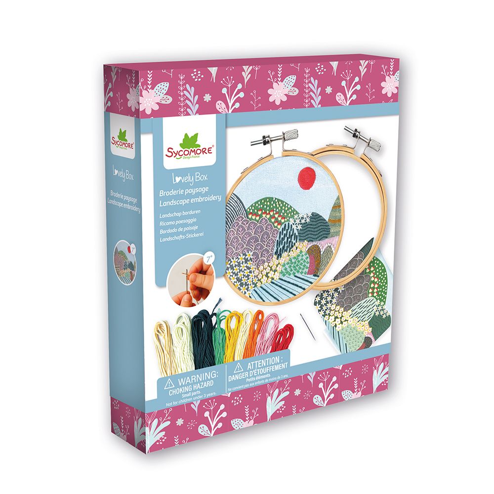 Lovely Box - M - Broderie paysage