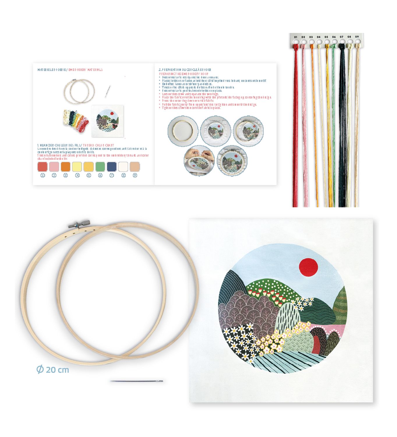 Lovely Box - M - Broderie paysage