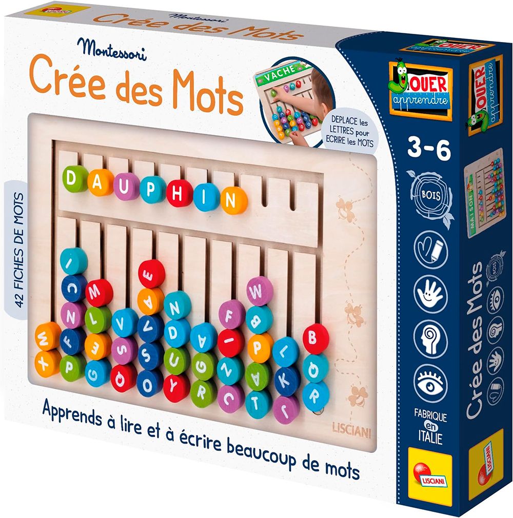 Montessori - Jouer Apprendre Crée des mots Version Française