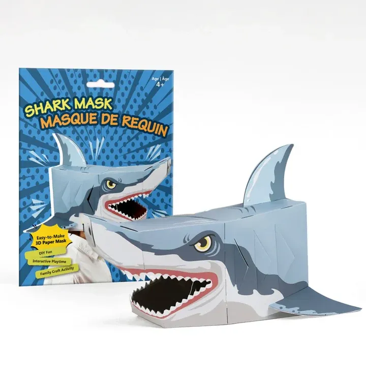 Masque en papier 3D Requin