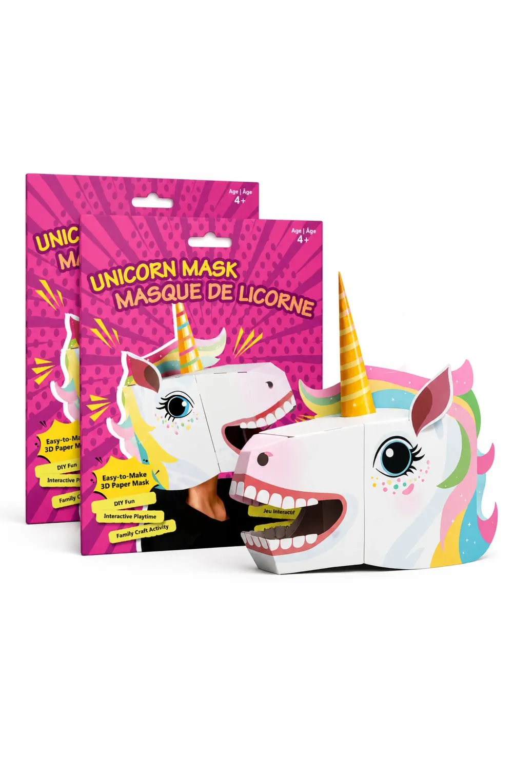 Masque en papier 3D Licorne
