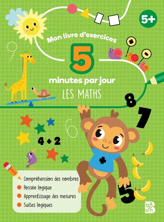 Mon livre d'exercices / 5 minutes par jour / Les maths