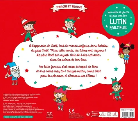 Où sont cachés les lutins du père Noël ?. Coffret avec un lutin farceur