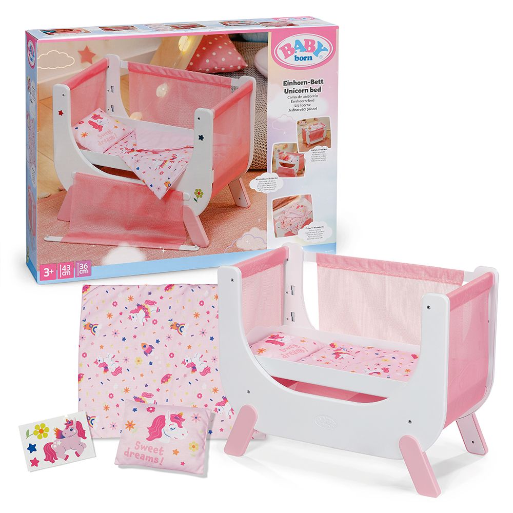 BABY Born - Lit licorne pour poupée 36-43 cm