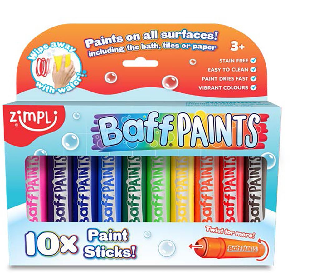 Baff / 10 bâtons de peinture pour le bain