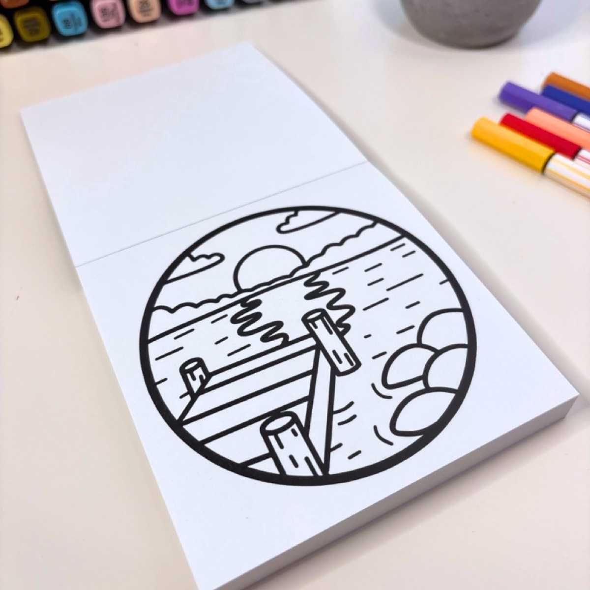 Mini livre de coloriage / Moments au chalet