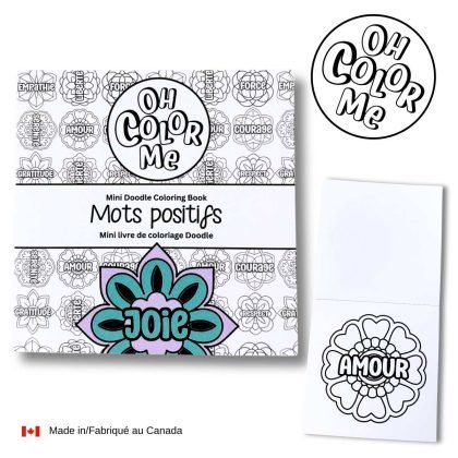 Mini livre de coloriage / Mots Positifs