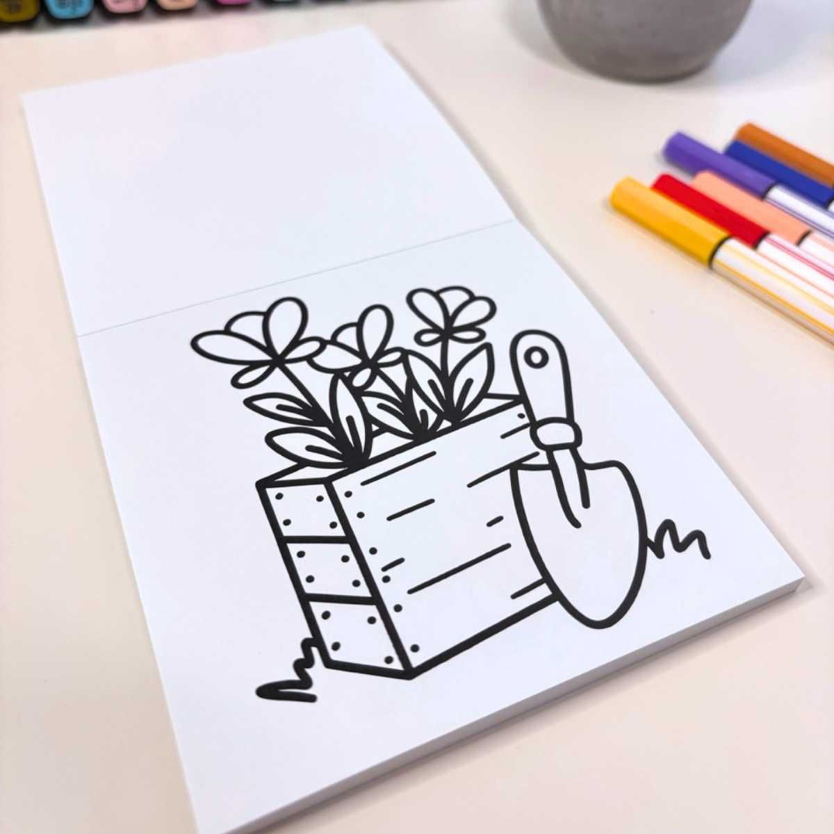 Mini livre de coloriage / Thérapie par le jardin