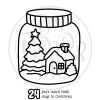 Mini livre de coloriage de l'Avent / compte à rebours jusqu'à Noël