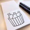 Mini livre de coloriage / Sucré et salé (Édition mise à jour)