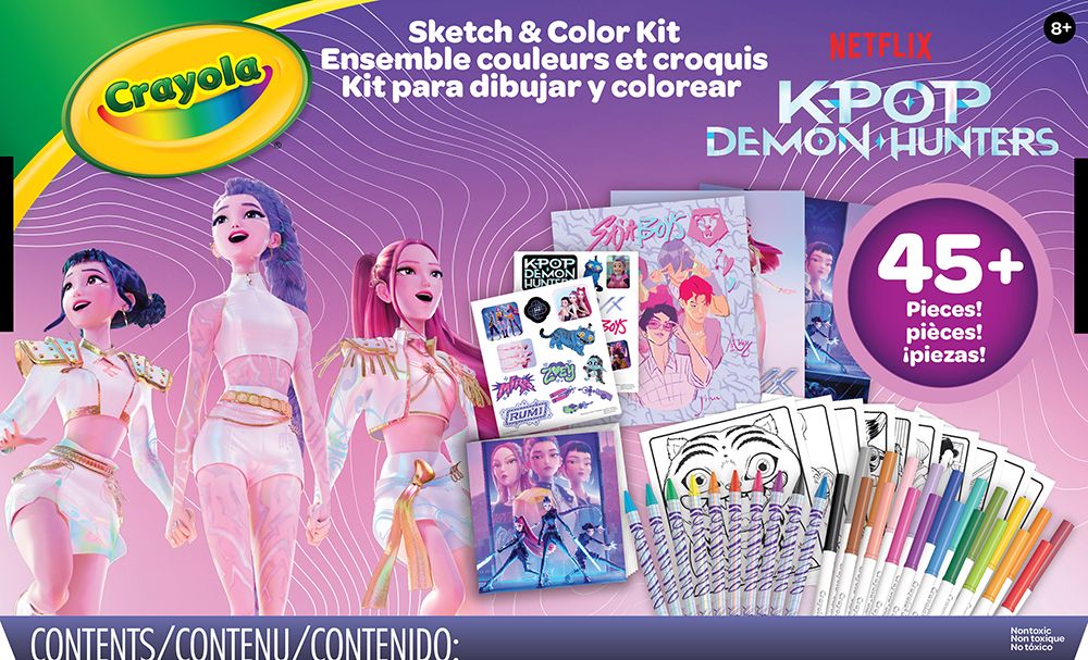 Crayola - Kit de dessin et de coloriage / Chasseurs de démons K-Pop