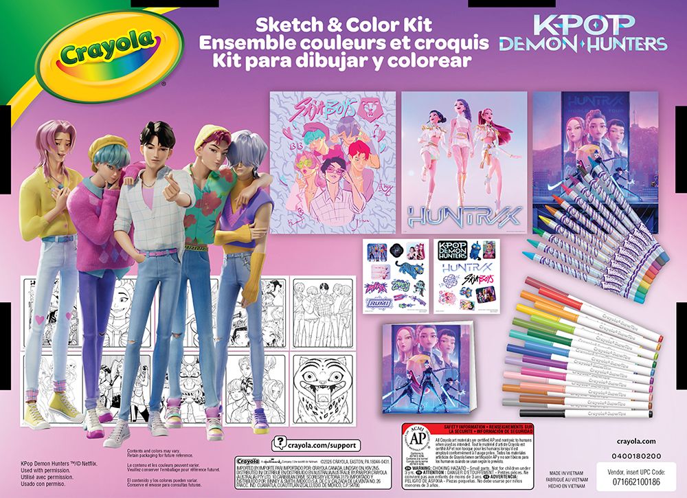 Crayola - Kit de dessin et de coloriage / Chasseurs de démons K-Pop