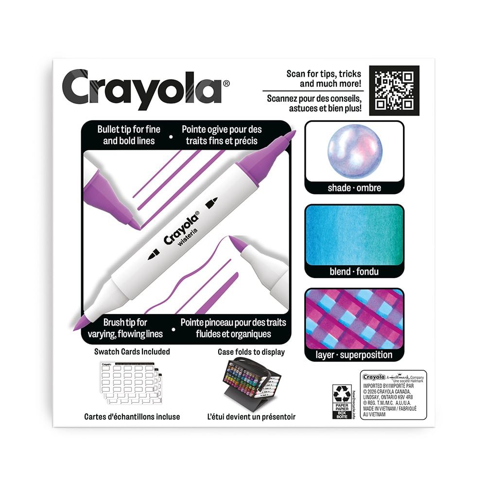 Crayola - 60 marqueurs à l'alcool