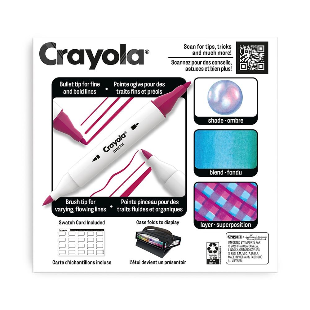 Crayola - 20 marqueurs à l'alcool