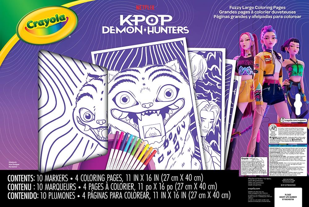 Crayola / Large Fuzzy Colouring Pages / KPop Demon Hunters