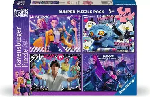 Casse-tête / Ravensburger - KPop Demon Hunters : Pour les fans ! (4 x 100 mcx)