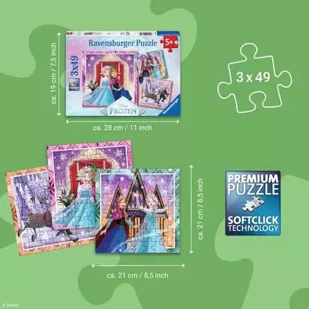 Ravensburger / Casse-tête – La Reine des Neiges de Disney (3x49 mcx)
