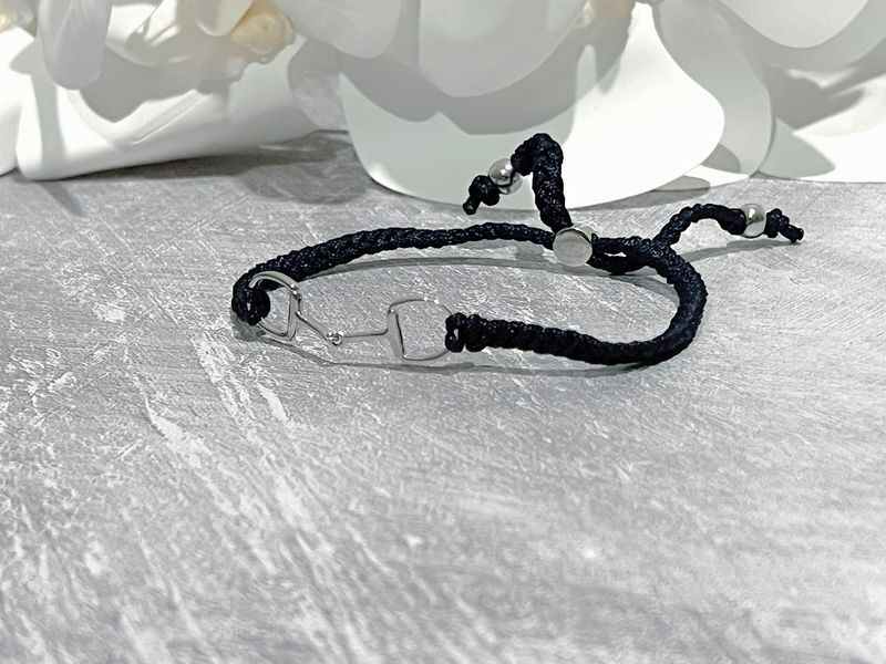 Friendship Bracelet Navy - Lexi Snaffle - 925 Sterling
