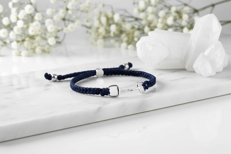 Friendship Bracelet Navy - Lexi Snaffle - 925 Sterling