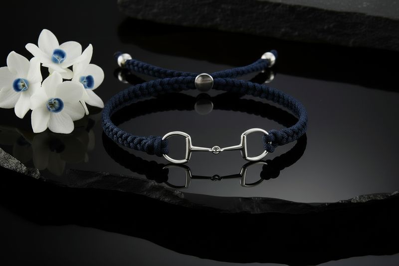 Friendship Bracelet Navy - Lexi Snaffle - 925 Sterling