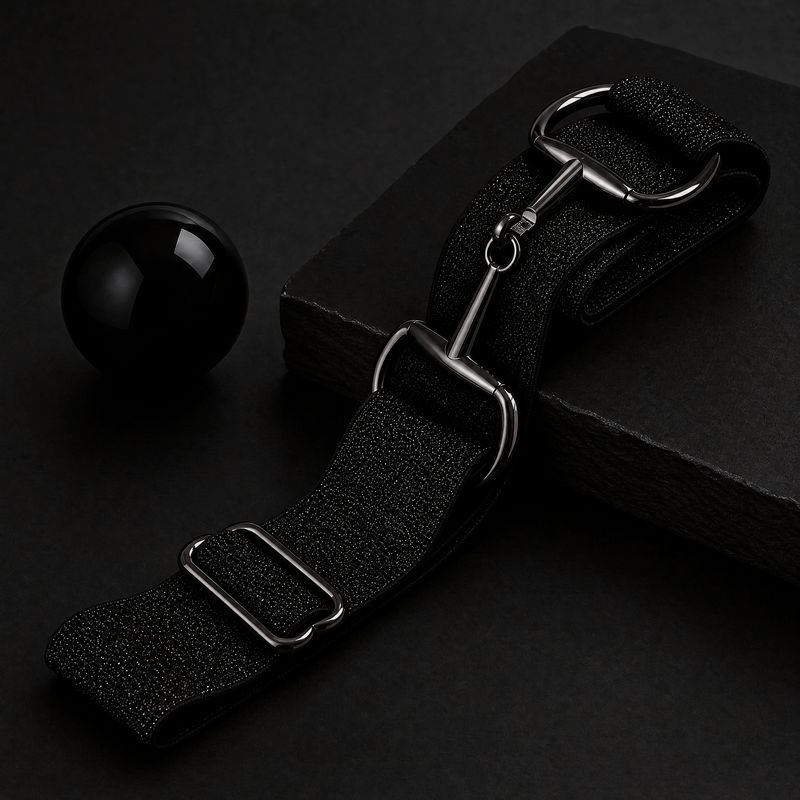 Juno Snaffle Belt Metallic Black