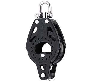 Block 57mm Single Carbo With Swivel and Becket  (2601)
