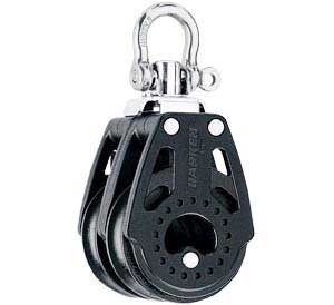 Block 40mm Double Carbo With Swivel  (2638)